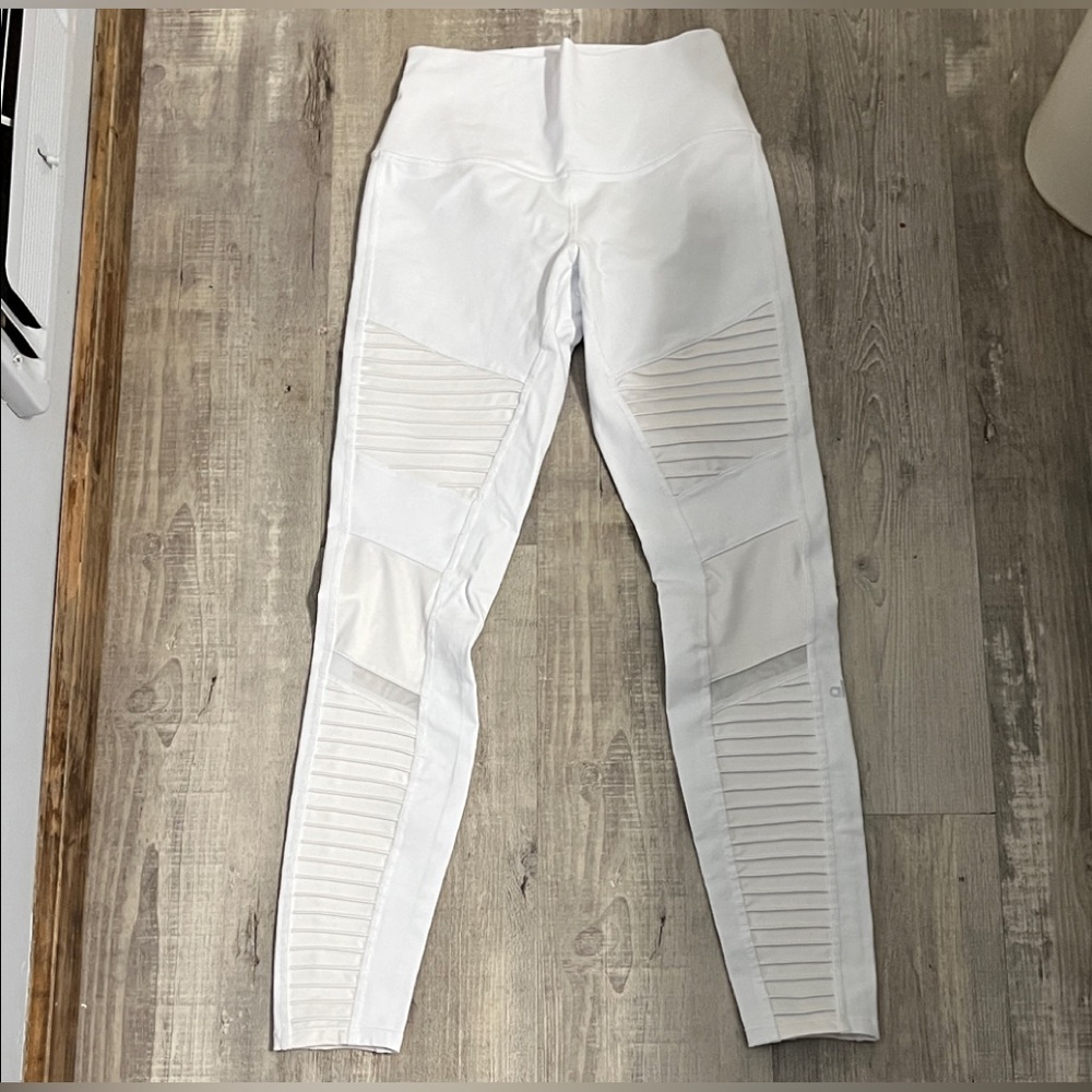 ALO white  High-Waist Moto